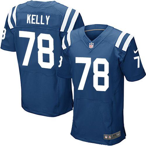 Nike Colts #78 Ryan Kelly Royal Blue Team Color Men's Stitched NFL Elite Jersey - Click Image to Close